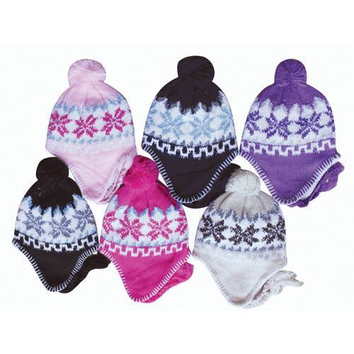 Junior Knit Peruvian Hat Sherpa Lining Case Pack 60