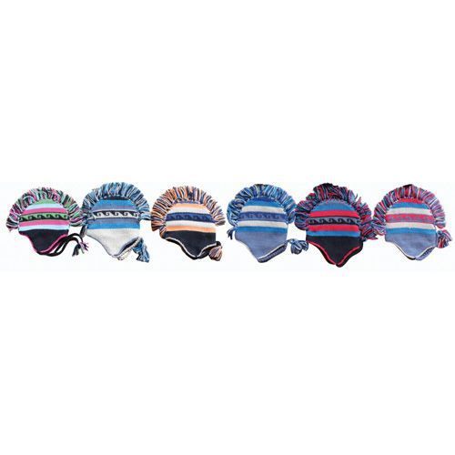 Knitted Mohawk Beanie Hats Ear Cover Case Pack 24
