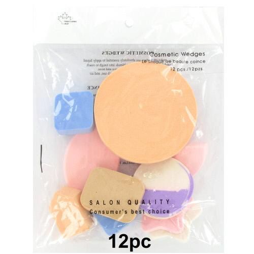 12 Pc Cosmetic Wedge Sponges Case Pack 48