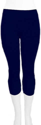 Ladies' Plain Capri Legging-Navy
