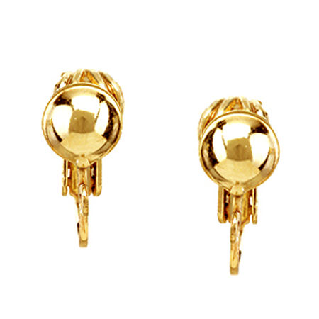 Gold Filled Clip On with Button & Jump Ring Earring