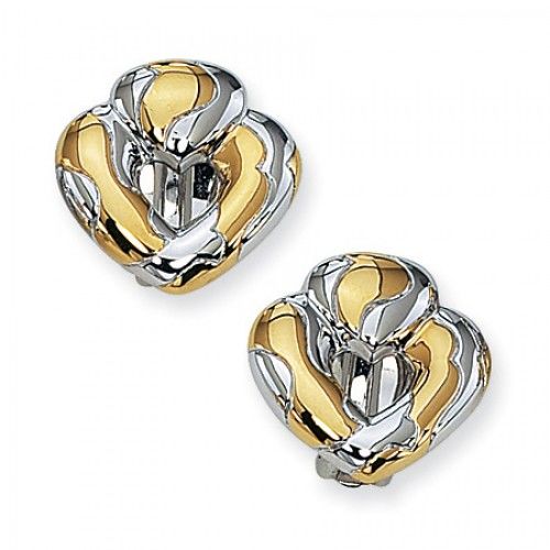 Heart Earrings in Rhodium Plated Base Metal - Clip On - Women - Charming