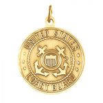 United States Coast Guard Charm - Religious in 14kt Yellow Gold - Captivating