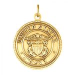 United States Navy Charm - Religious in Yellow Gold - 14kt - Fetching