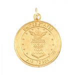 United States Air Force Charm - Religious in 14kt Yellow Gold - Alluring