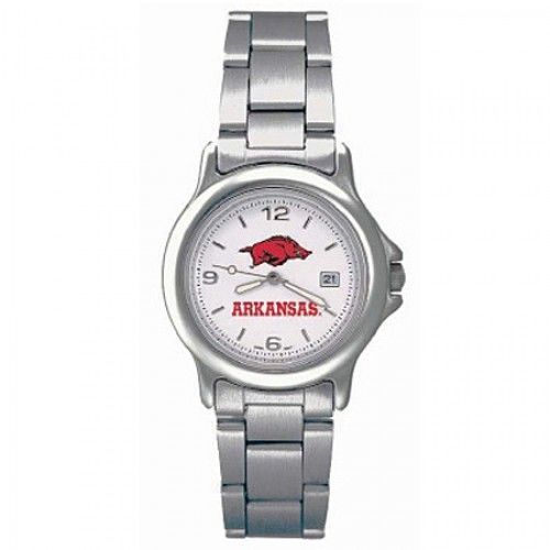 University of Arkansas Watch with Logo in Stainless Steel - Attractive
