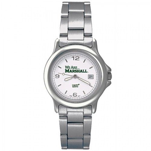 We Are Marshall Logo Marshall University Watch in Stainless Steel - Fold Over