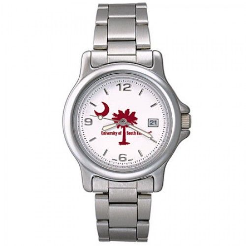 Men'S University of South Carolina Watch with Logo in Stainless Steel - Fine