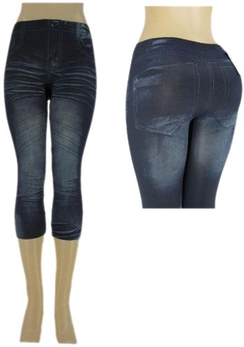 Ladies Capri ""Jeggings""/ Blue -S/M