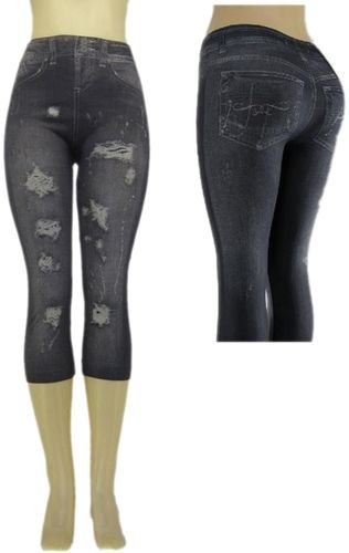 Ladies Capri ""Jeggings""/ Blue -S/M