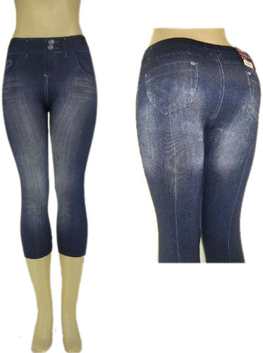 Ladies Capri ""Jeggings""/ Blue -S/M