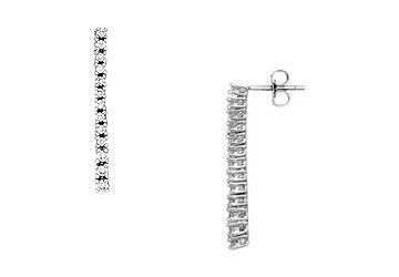 Diamond Drop Earrings : 14K White Gold - 0.50 CT Diamonds