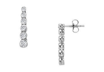 Diamond Earrings : 14K White Gold - 0.50 CT Diamonds