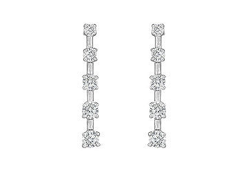 Diamond Journey Earrings  14K White Gold - 1.00 CT Diamonds
