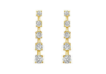 Diamond Journey Earrings  14K Yellow Gold - 2.00 CT Diamonds