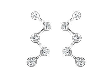 Diamond Journey Earrings  14K White Gold - 1.00 CT Diamonds