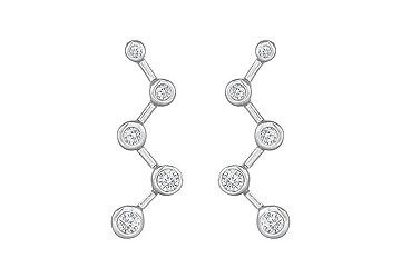 Diamond Journey Earrings  14K White Gold - 0.50 CT Diamonds