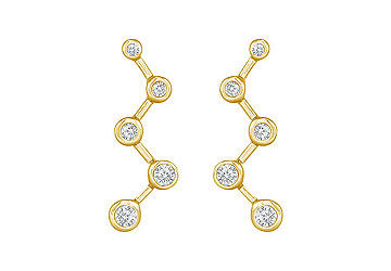 Diamond Journey Earrings  14K Yellow Gold - 0.50 CT Diamonds