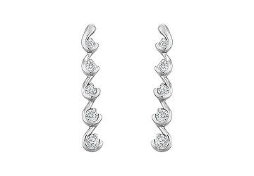 Diamond Journey Earrings  14K White Gold - 0.50 CT Diamonds