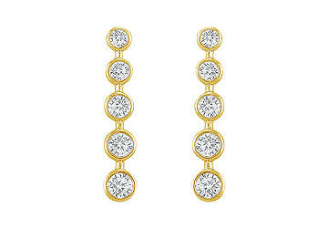 Diamond Journey Earrings  14K Yellow Gold - 2.00 CT Diamonds