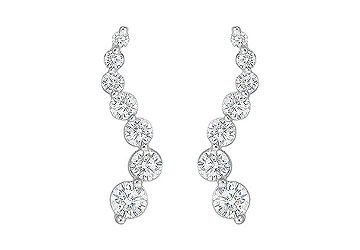 Diamond Journey Earrings  14K White Gold - 2.00 CT Diamonds