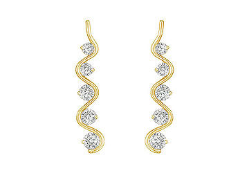 Diamond Journey Earrings  14K White Gold - 2.00 CT Diamonds