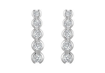 Diamond Journey Earrings  14K White Gold - 2.00 CT Diamonds