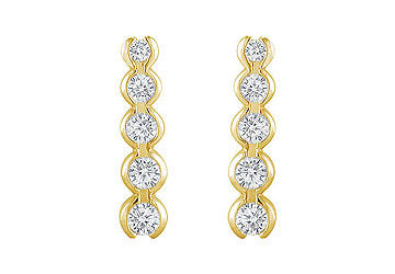 Diamond Journey Earrings  14K Yellow Gold - 2.00 CT Diamonds