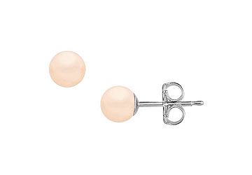 Akoya Cultured Pearl Stud Earrings  14K White Gold  5 MM