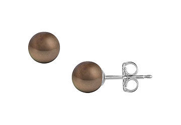 Akoya Cultured Pearl Stud Earrings  14K White Gold  8 MM