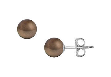 Akoya Cultured Pearl Stud Earrings  14K White Gold  9 MM