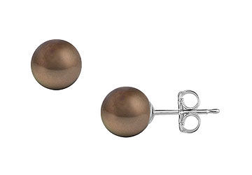 Akoya Cultured Pearl Stud Earrings  14K White Gold  10 MM