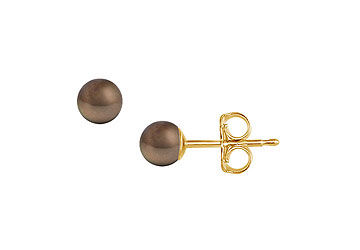 Akoya Cultured Pearl Stud Earrings  14K Yellow Gold  4 MM