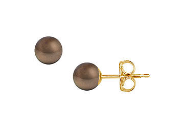 Akoya Cultured Pearl Stud Earrings  14K Yellow Gold  6 MM