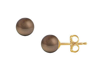 Akoya Cultured Pearl Stud Earrings  14K Yellow Gold  9 MM