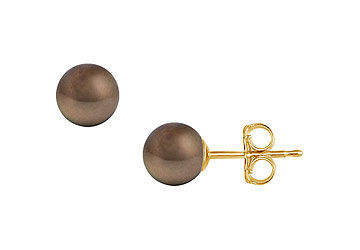 Akoya Cultured Pearl Stud Earrings  14K Yellow Gold  8 MM