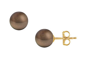 Akoya Cultured Pearl Stud Earrings  14K Yellow Gold  11 MM