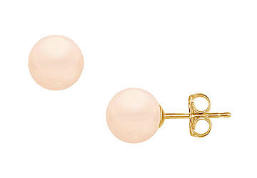 Freshwater Cultured Pearl Stud Earrings  14K Yellow Gold  11 MM