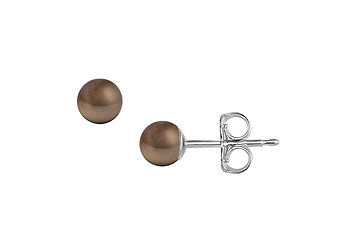 Freshwater Cultured Pearl Stud Earrings  14K White Gold  4 MM