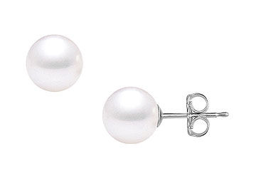 South Sea Pearl Stud Earrings  18K White Gold  11 MM