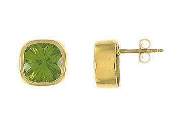 Peridot Earrings  14K yellow gold - 3.00 CT TGW