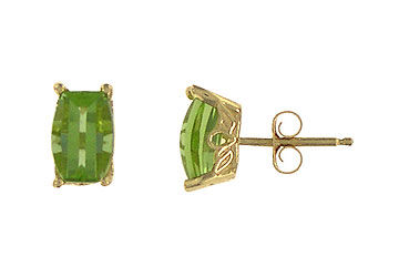 Peridot Earrings  14K Yellow Gold - 1.00 CT TGW