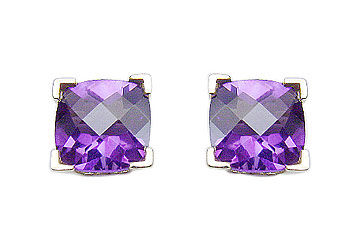 Amethyst Earrings  14K White Gold - 2.25 CT TGW