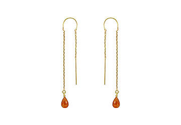 Citrine Thread Earrings  14K Yellow Gold - 2.00 CT TGW
