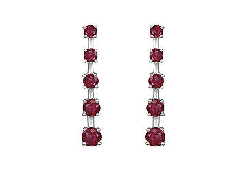Ruby Journey Earrings  14K White Gold - 2.00 CT TGW