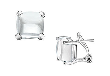 White Chalcedony Earrings  14K White Gold - 10.00 CT TGW