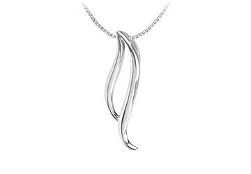 Gold Fashion Pendant 14K White Gold