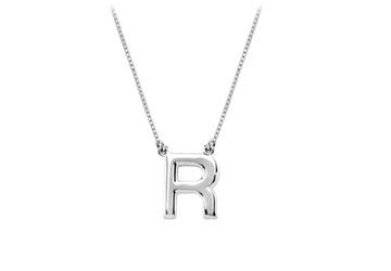 Baby Charm Initial Pendant R 14K White Gold