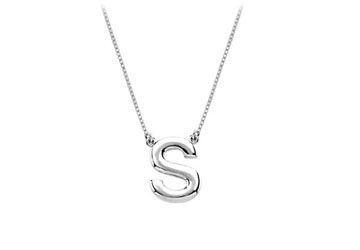 Baby Charm Initial Pendant S 14K White Gold