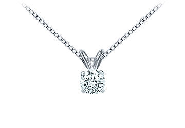 Platinum  Round Diamond Solitaire Pendant - 0.33 CT. TW.